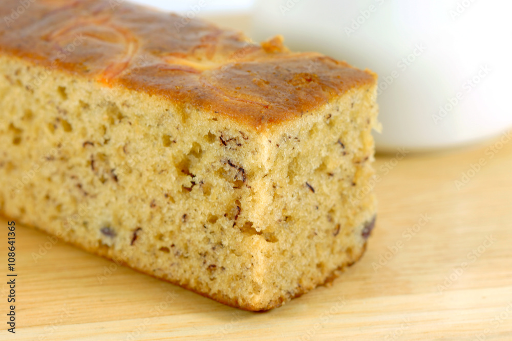 Banana cake with cheese