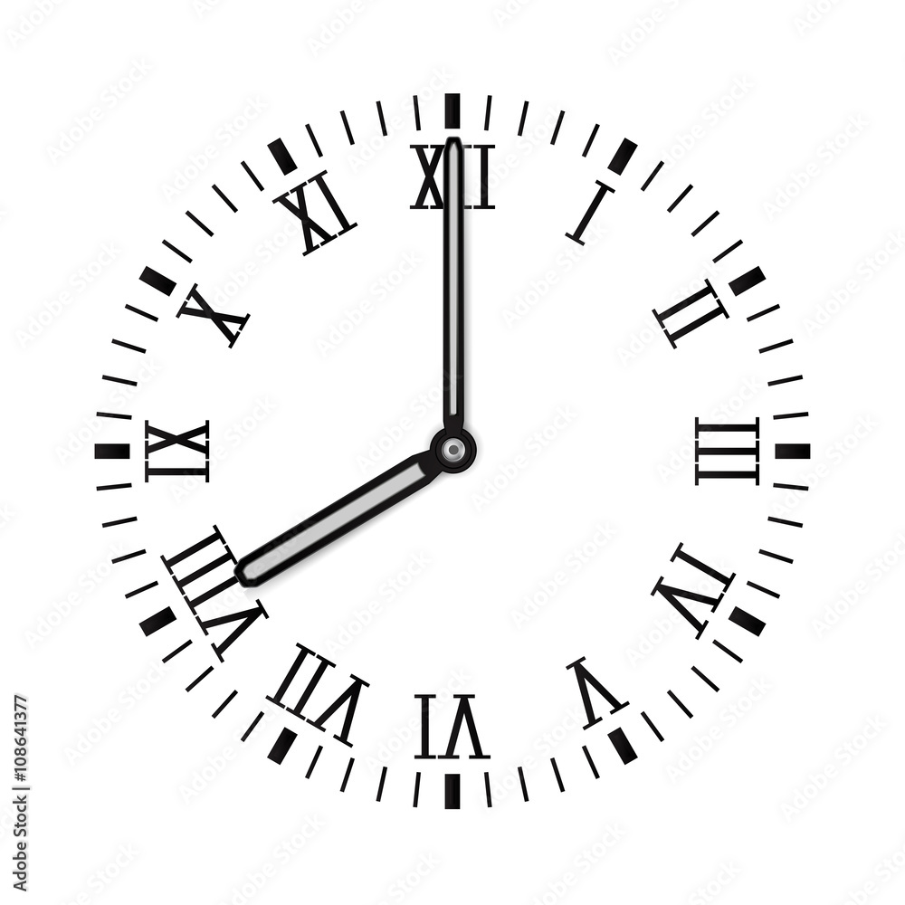 Clock dial with roman numerals Clock dial with roman numerals