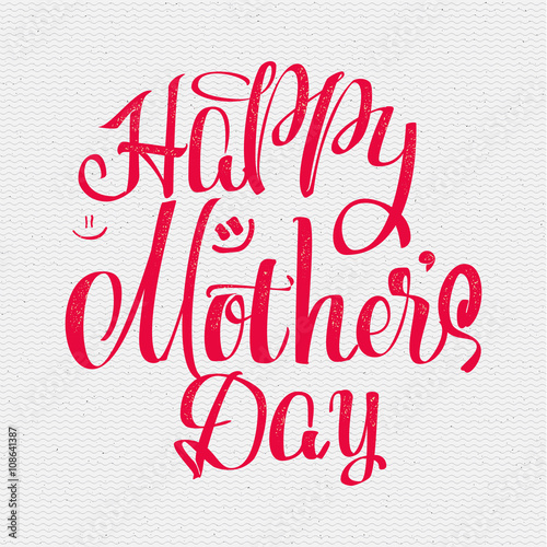Happy Mothers Day - poster, stamp, badge, insignia, postcard, sticker, can be used for design