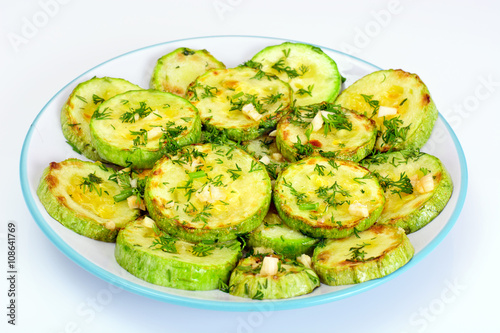 Fried Zucchini with Cheese and Seasoning