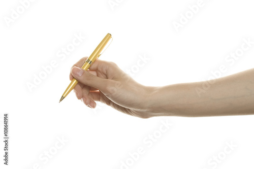 Ballpoint pen in hand