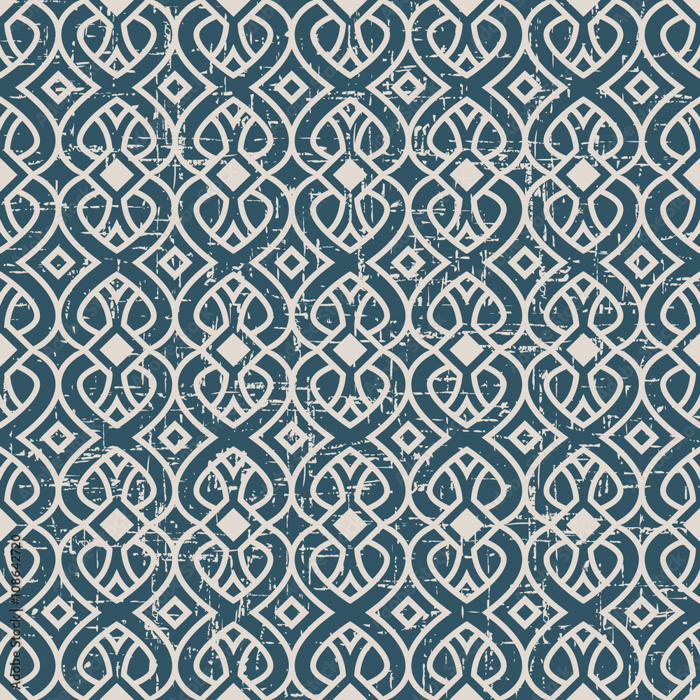 Seamless worn out antique background 198_curve cross line