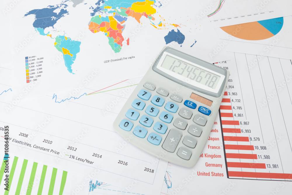 Data charts with calculator series Data charts with calculator series
