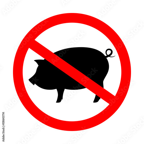 Pig vector icon on white background