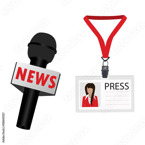 Microphone and lanyard badge