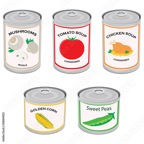 Canned food vector