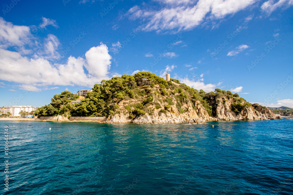 Fototapeta premium coastline in Blanes, Catalonia. Spain