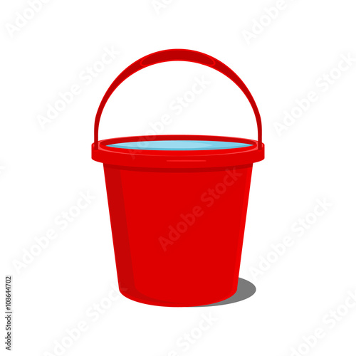 Red bucket icon