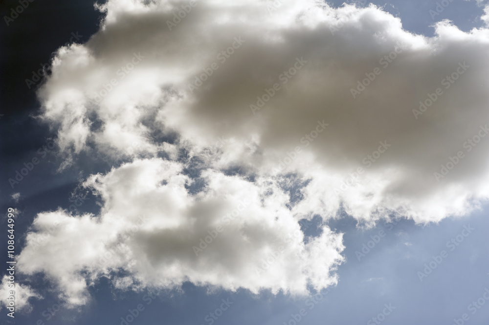 Fototapeta premium Background of blue sky and white clouds