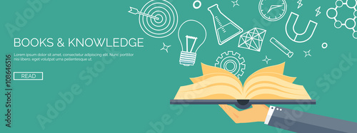 Vector illustration. Flat backgrounds set. Distance education,learning. Online courses, web school. Knowledge,information. Study process. E-learning.