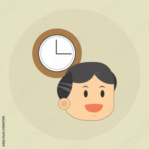 Flat illustration about businesspeople design , vector cartoon
