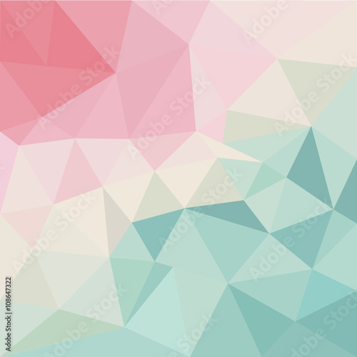 Pastel polygon background vector