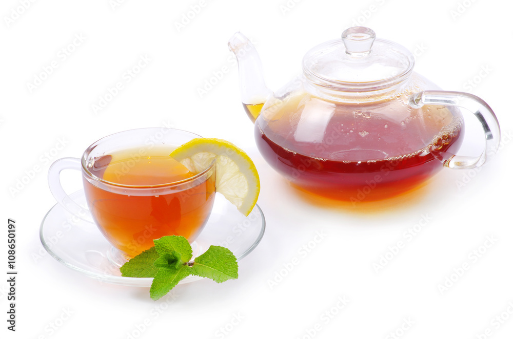 Glass cup of tea Glass cup of tea
