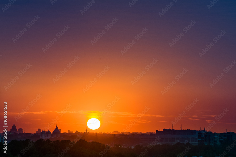 Naklejka premium Beautiful sunset