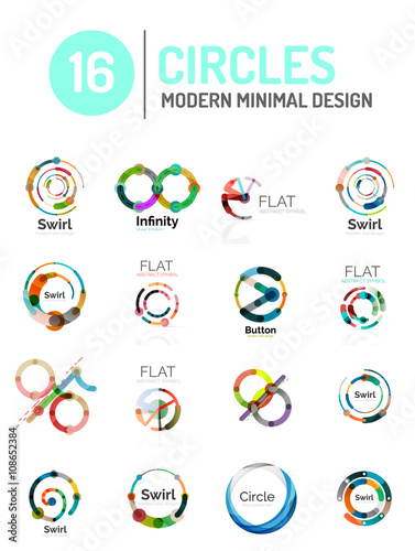 Set of various circle logos