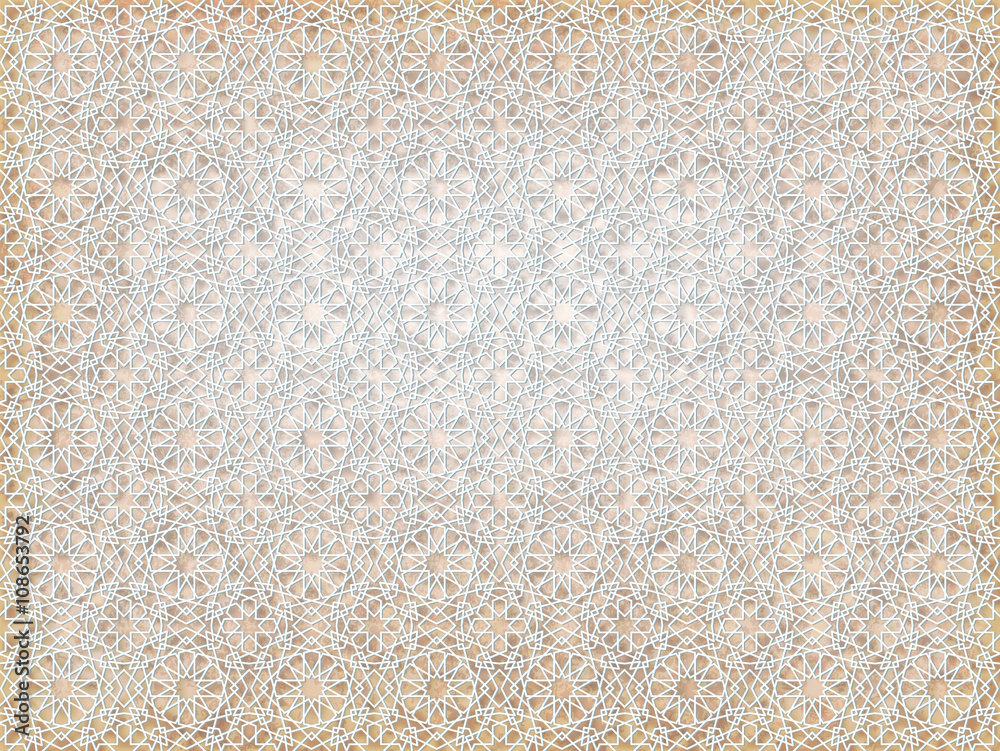 background ancient arabian beige ornament. seamless pattern. pattern generated in  computer.vector illustration