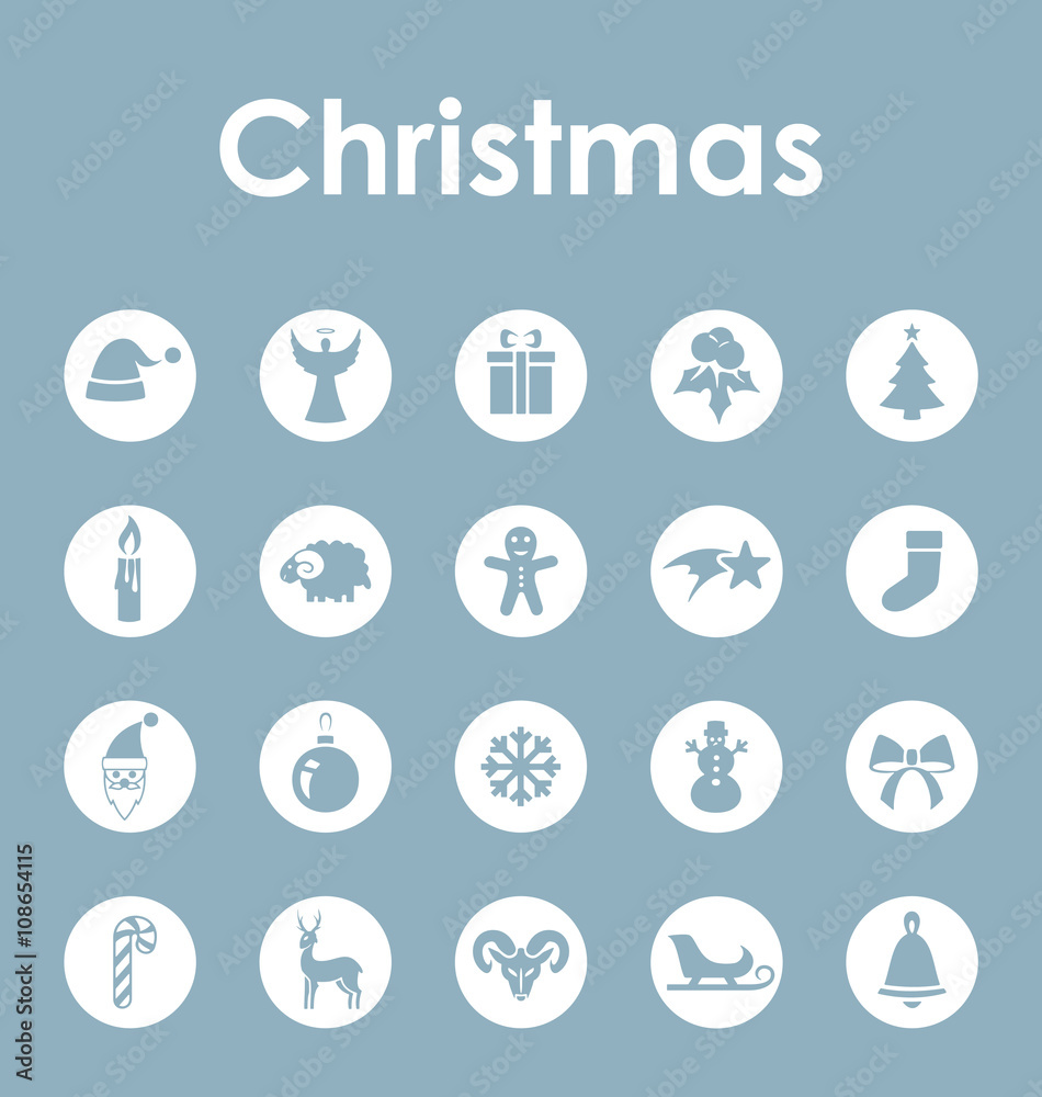 Set of Christmas simple icons
