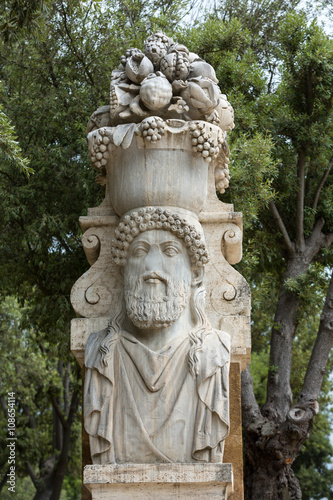  Marble statue in Villa Borghese, public park in Rome. Italy  Italy © wjarek