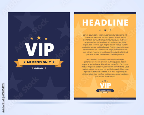 VIP club flyer layout.