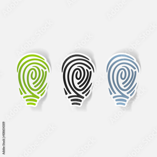 realistic design element: fingerprint