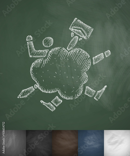 fight icon. Hand drawn vector illustration