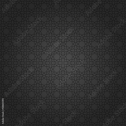 Seamless vector dark ornament. Modern geometric pattern with repeating elements