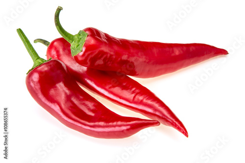 Фотография paprika and garlic isolated on white