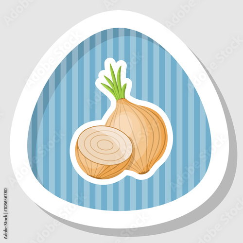 Onion colorful icon