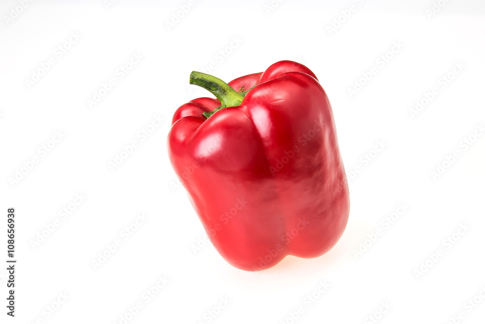 paprika and garlic isolated on white paprika and garlic isolated on white