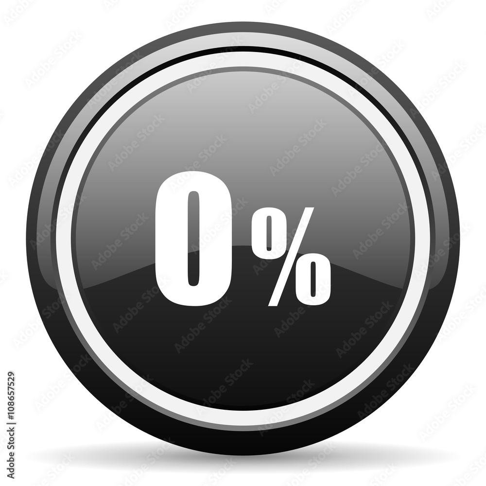 0 percent black circle glossy web icon 0 percent black circle glossy web icon