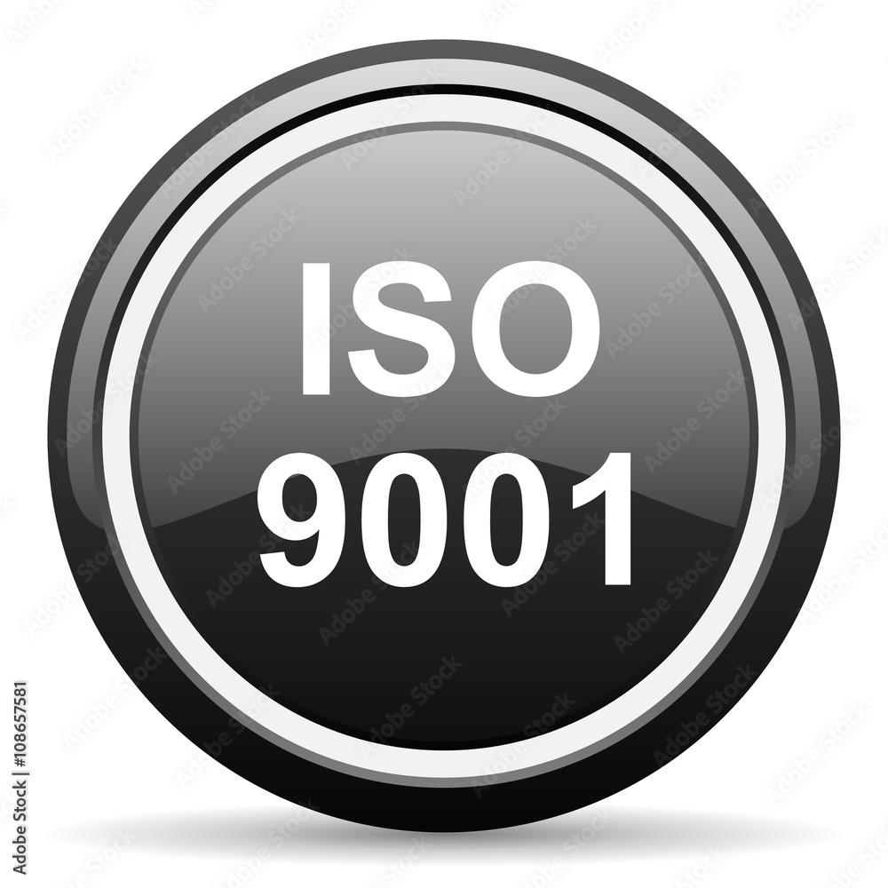 iso 9001 black circle glossy web icon iso 9001 black circle glossy web icon