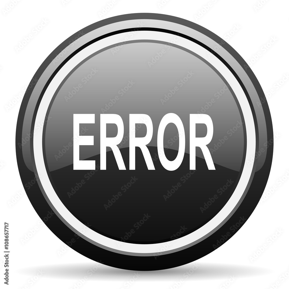 error black circle glossy web icon error black circle glossy web icon