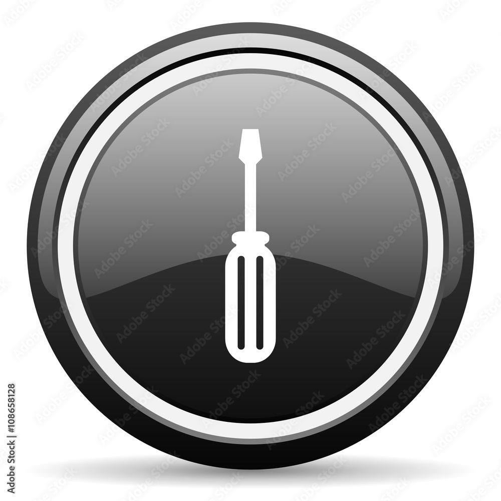 tool black circle glossy web icon tool black circle glossy web icon