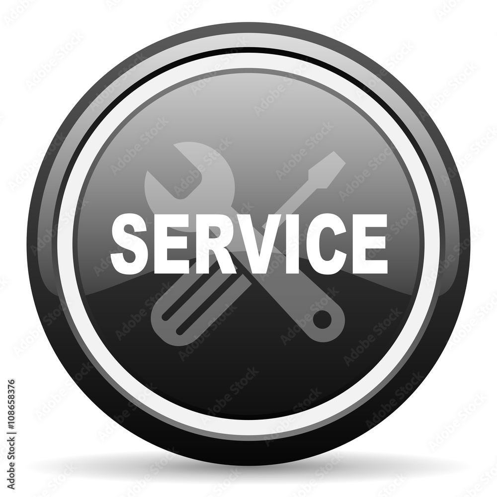service black circle glossy web icon service black circle glossy web icon