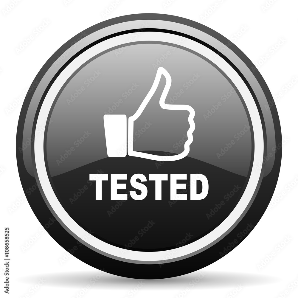 tested black circle glossy web icon tested black circle glossy web icon