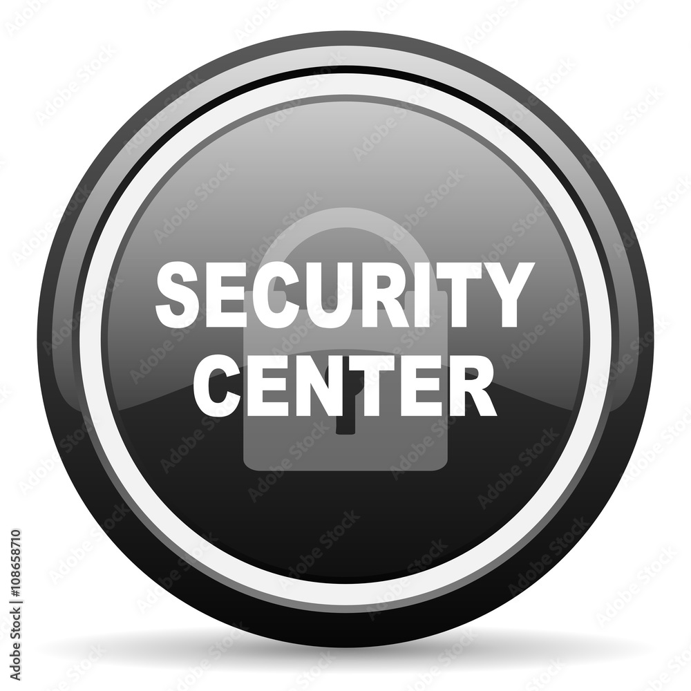 security center black circle glossy web icon security center black circle glossy web icon