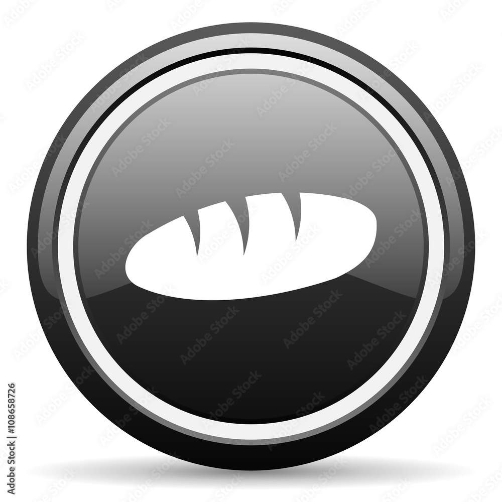 bread black circle glossy web icon bread black circle glossy web icon