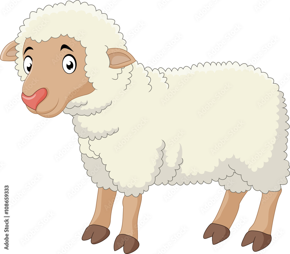 Fototapeta premium Baby sheep cartoon