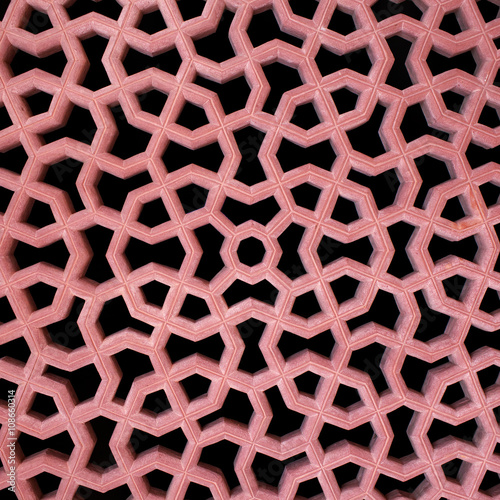 Stone grating at Humayun's Tomb in New Delhi, India photo