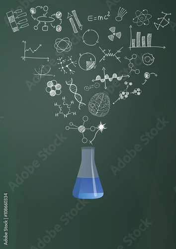 phial science chalkboard