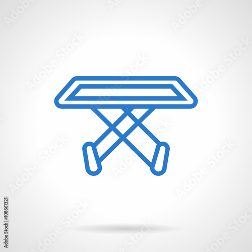 Clothes dryer stand blue line vector icon