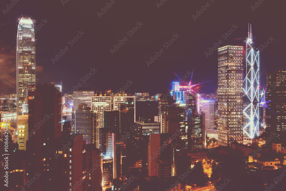 Fototapeta premium Hong Kong at night