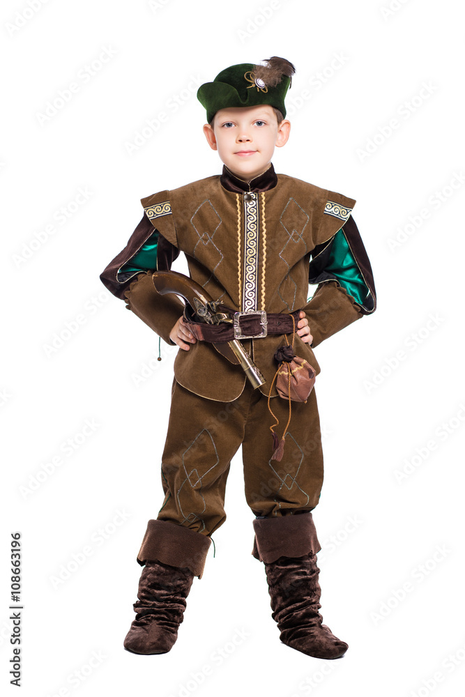 Boy dressed as hunter Boy dressed as hunter