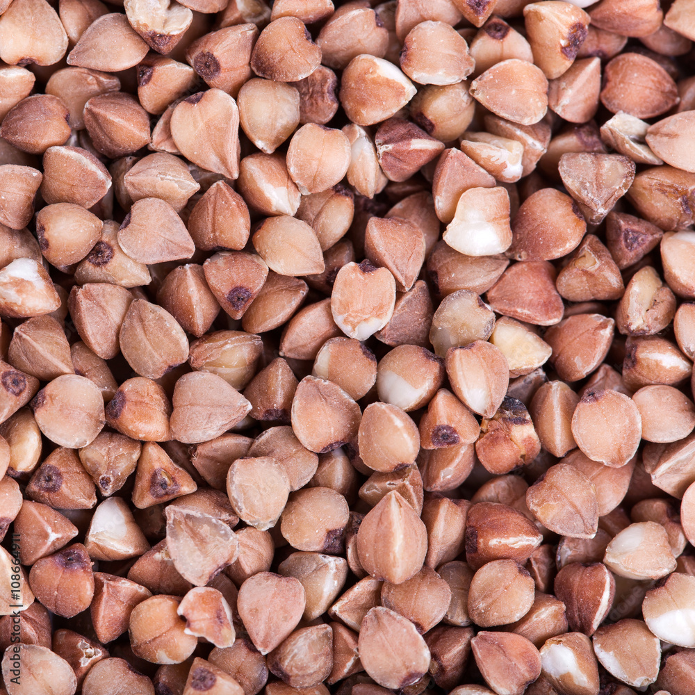 Dry buckwheat macro texture background