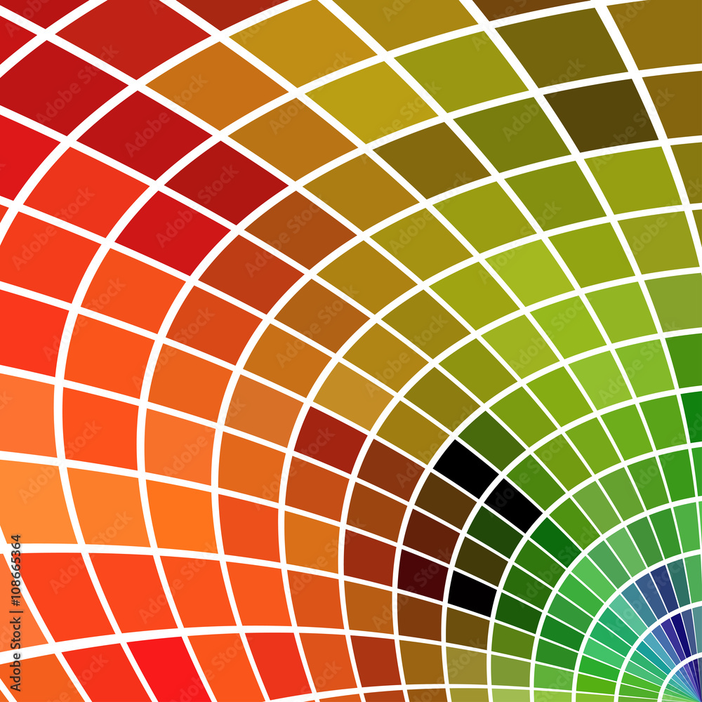 Obraz premium Multicolor mosaic square background. No gradients or effects.