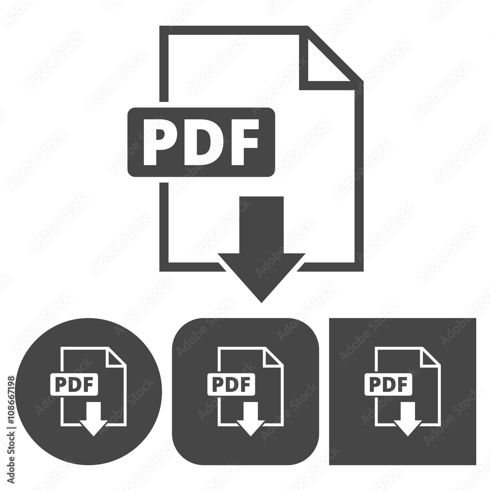 Pdf icon - vector icons set Pdf icon - vector icons set