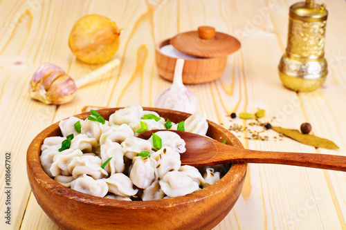 Homemade Dumplings, Russian Pelmeni photo