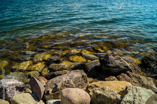 Steine am Seeufer Sommerstimmung Bodensee