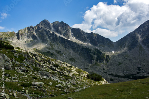 Amazing panorama of the Yalovarnika peaks in Pirin Mountain, Bulgaria