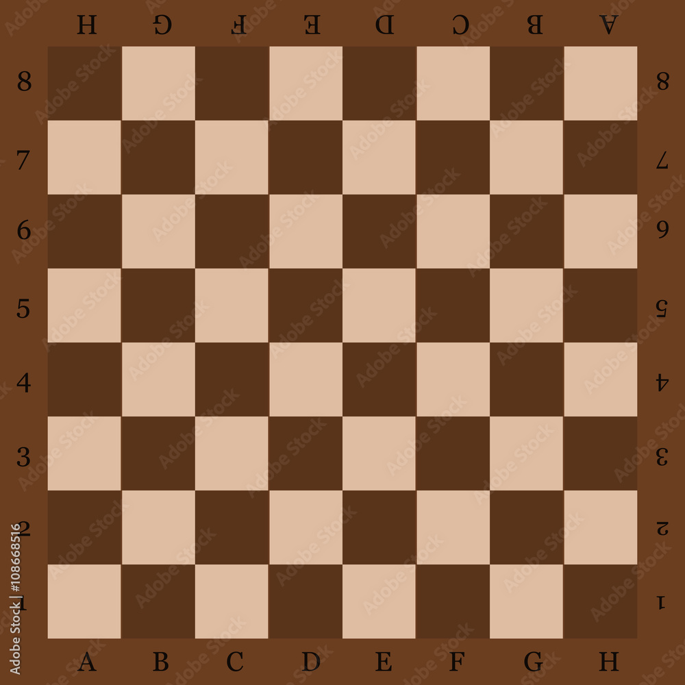 Chessboard with letters a top view. Chessboard with letters a top view.